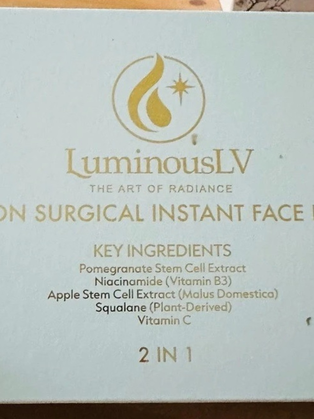 LuminousLV Non Surgical Instant Face Lift 2-in-1 Treatment Kit NWT